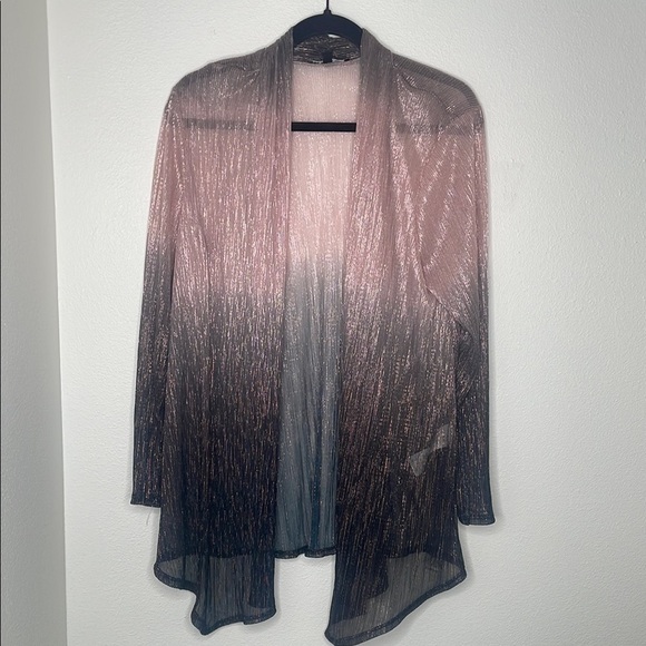 NWT David's Bridal Onyx Crinkled Ombre Plus Size Three-Piece Pantsuit - Picture 10 of 15